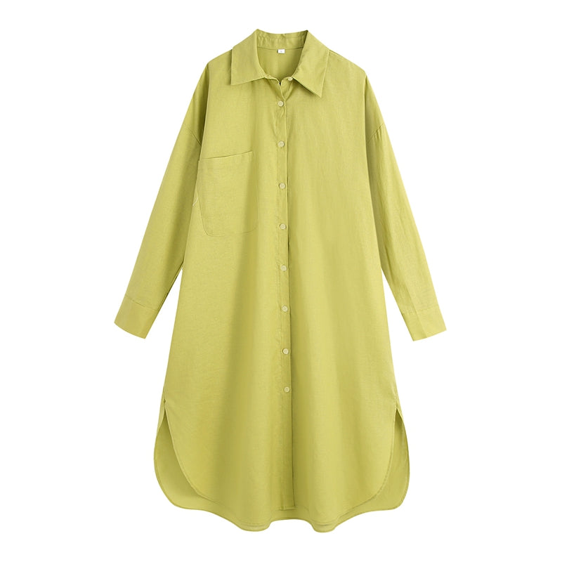 Breezy & Beautiful - Loose Button-Up Shirt