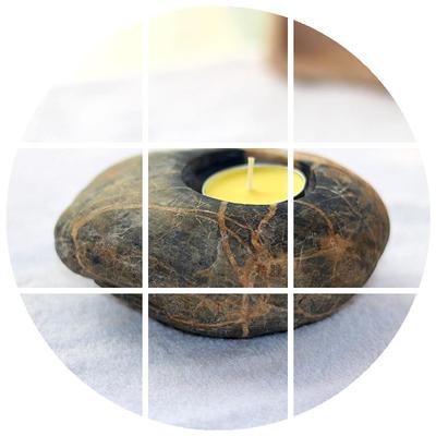 Rock Solid Romance - Natural Stone Candlestick