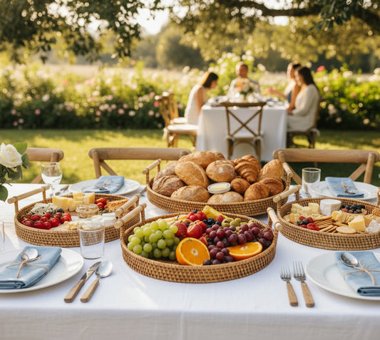 Rattan Serving Tray - Picnic Perfect