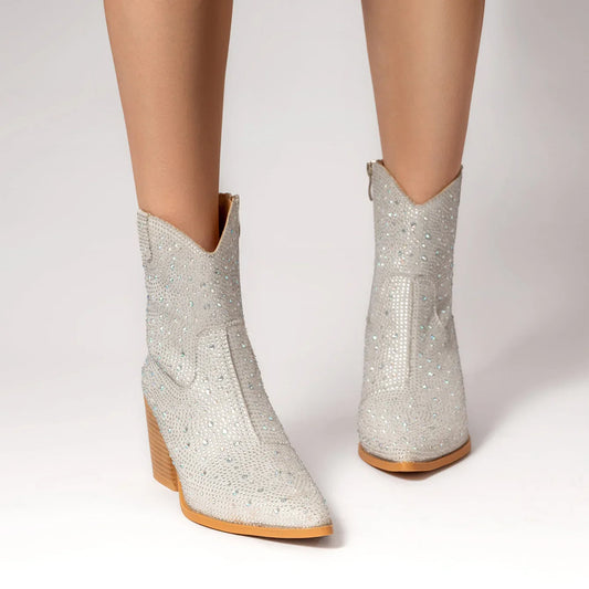 Starry-Eyed Sweet on My Honey - Rhinestone Cowboy Boots - Junebug Jewels