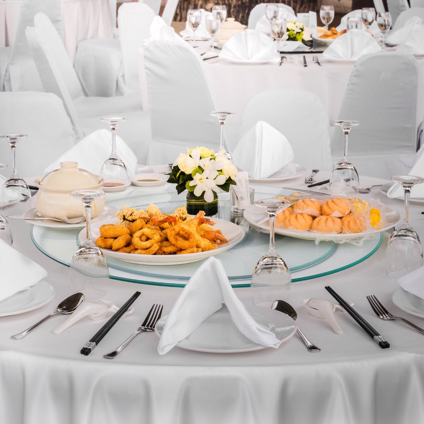 Round & Round We Go - Glass Lazy Susan