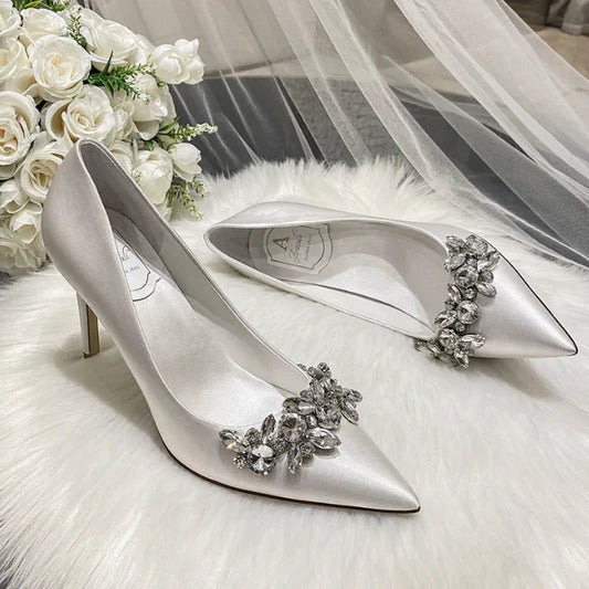 Crystal Bridal Shoes - Cinderella Moment - Junebug Jewels