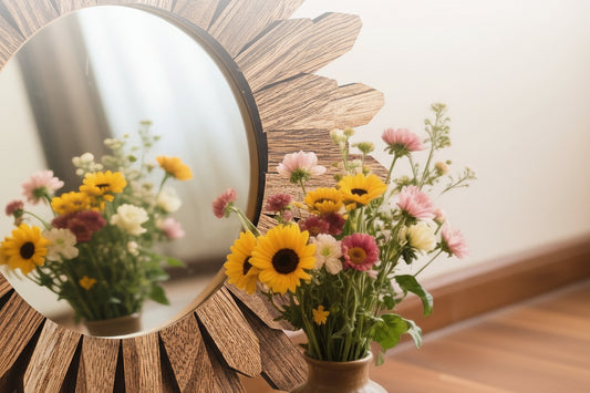 Rustic Sunburst Charcutier Center Piece Mirror - Pretty as a Picture