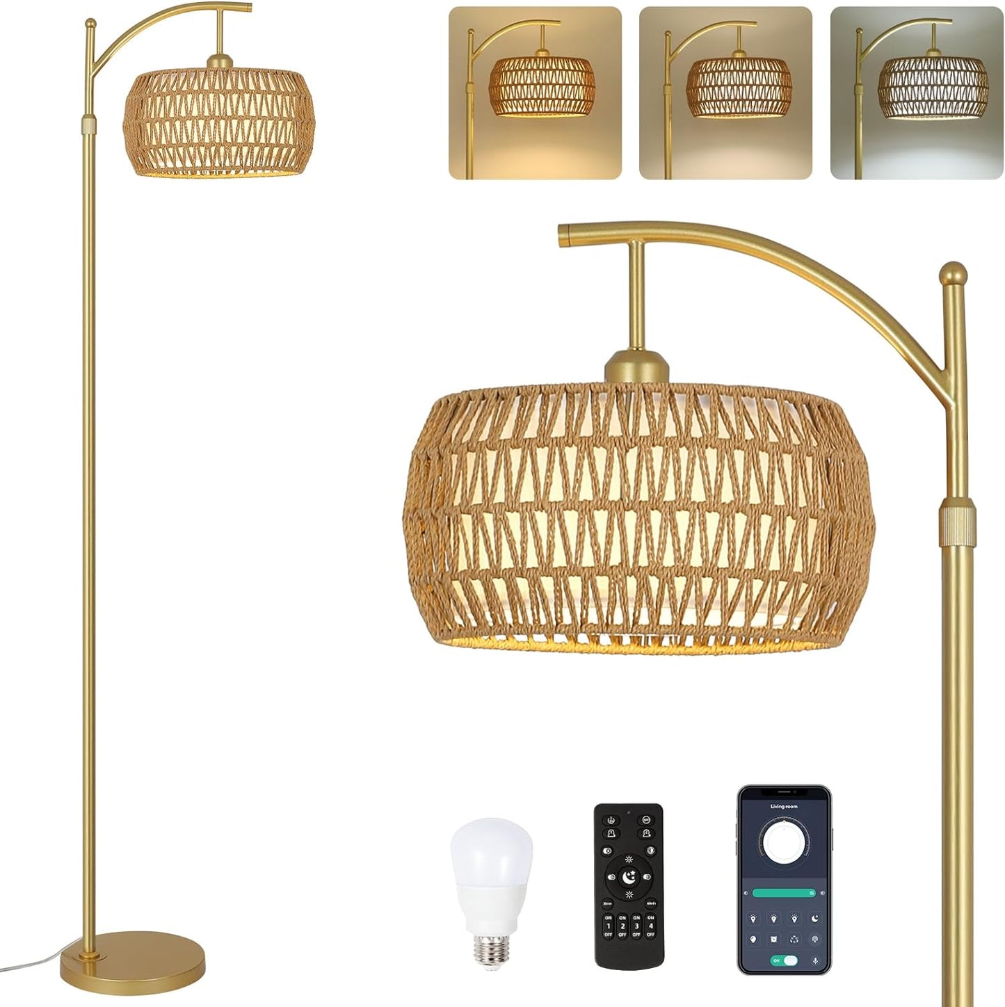 Gold Arc Floor Lamp - Light Up the Party