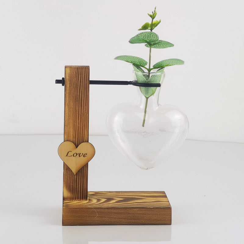 Sweet Nothins' Glass & Wood Display Vase