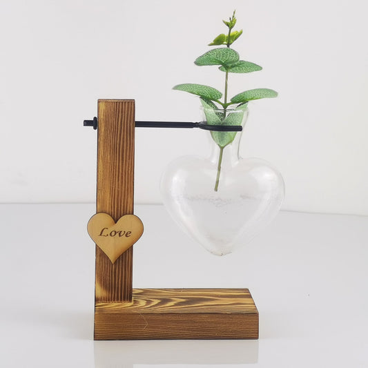Sweet Nothins' Glass & Wood Display Vase