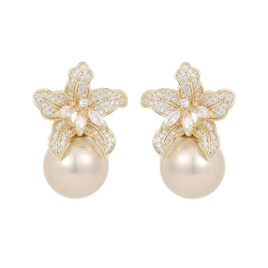 Lily La-Di-Da Earrings - Fancy French Farm Girl Pearls - Junebug Jewels