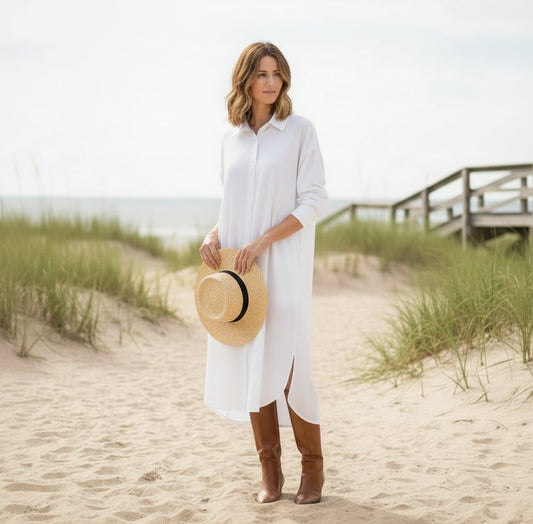 Breezy & Beautiful - Loose Button-Up Shirt