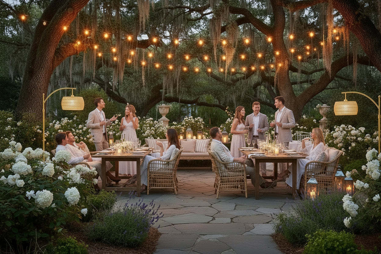 Gold Arc Floor Lamp - Light Up the Party