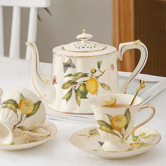 Elegant Tea, Coffee, Dessert, Dinner Set - Sweet as Lemonade - Junebug Jewels