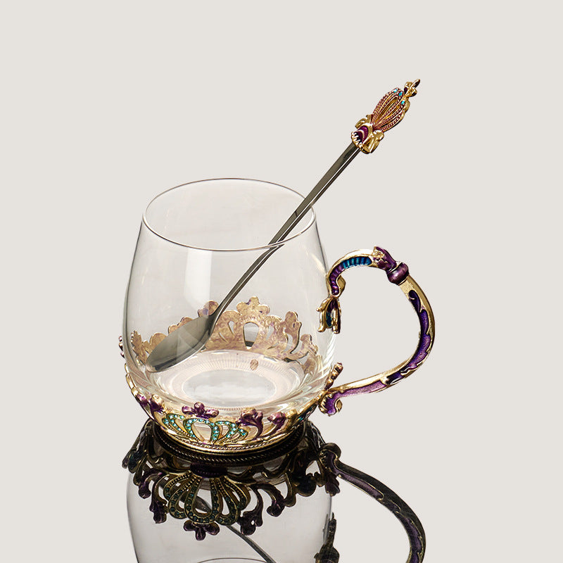 Gilded & Gorgeous - Crystal Tea Cup with Gold Accents