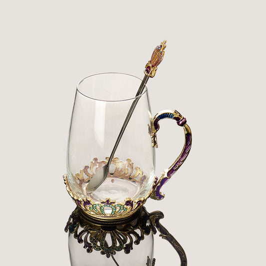 Gilded & Gorgeous - Crystal Tea Cup with Gold Accents