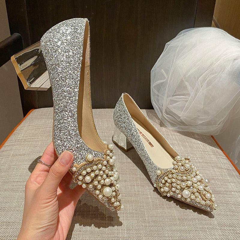 French Wedding Heels - Walkin' Down the Aisle - Junebug Jewels