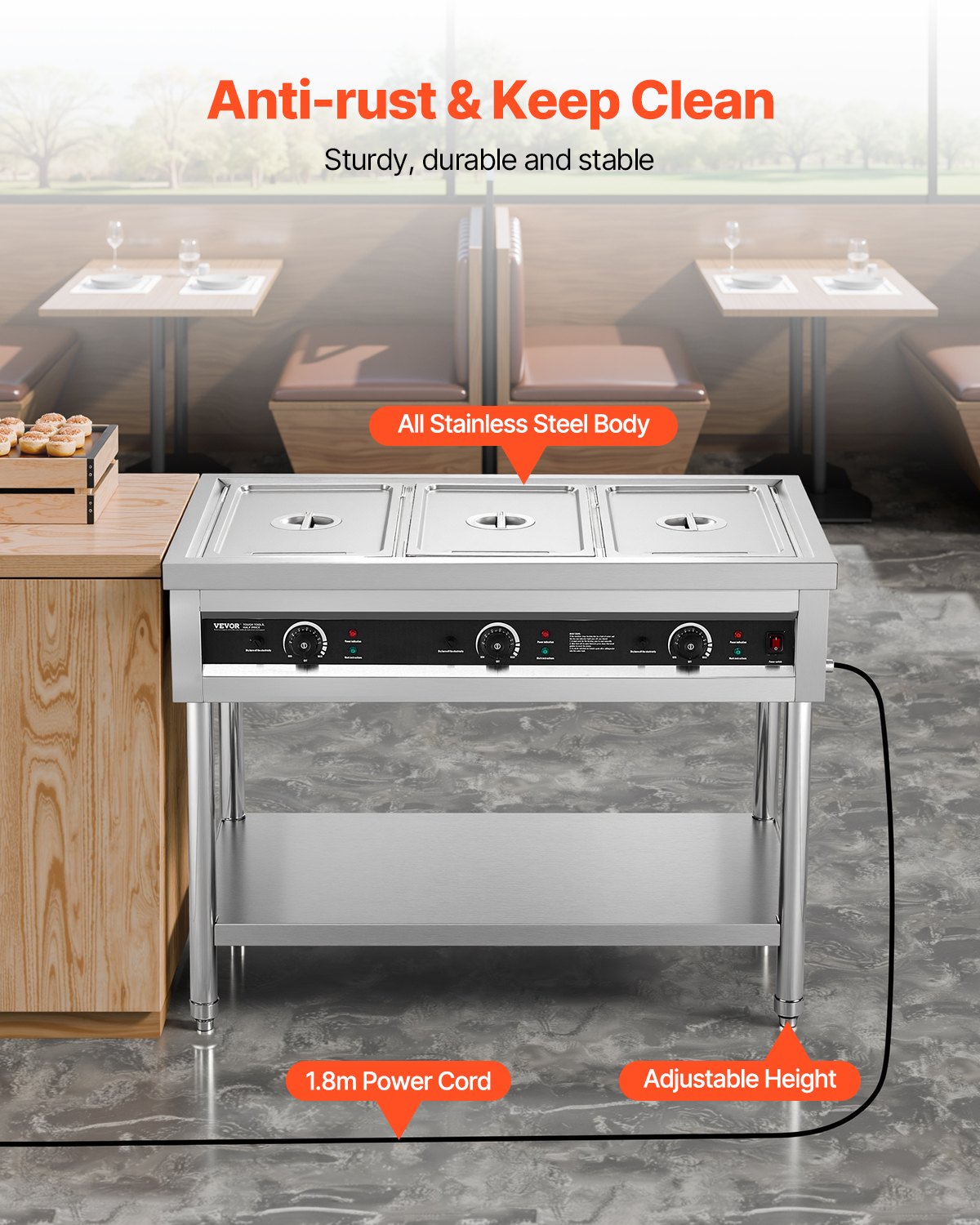 Keep It Hot & Ready - 3-Pan Food Warmer