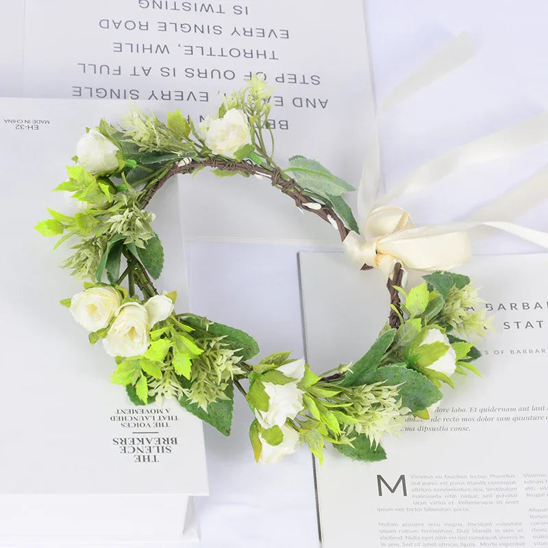 Green Flower Garland - Garden Party Pretty - Junebug Jewels