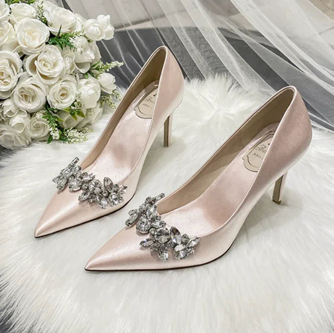Crystal Bridal Shoes - Cinderella Moment - Junebug Jewels
