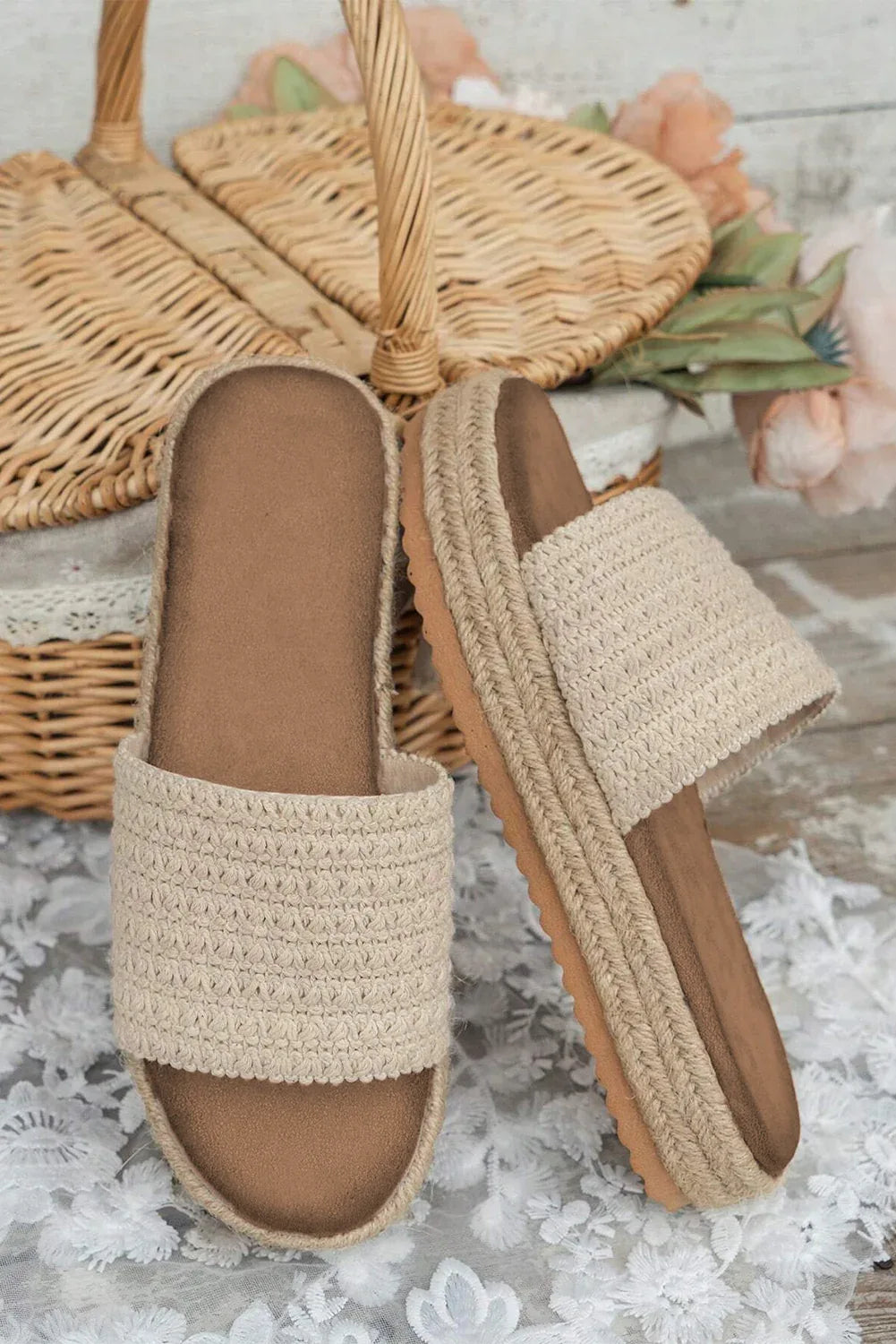 Boho Wedge Slippers - Sweeter Than Honey - Junebug Jewels