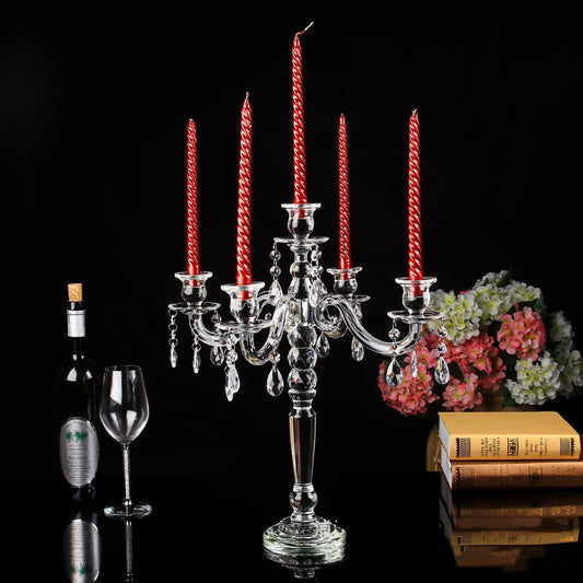 Crystal Clear Elegance - Five-Head Candlestick