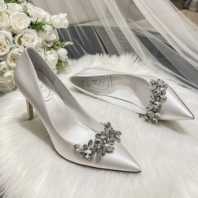 Crystal Bridal Shoes - Cinderella Moment - Junebug Jewels