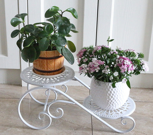 Two-Tier Metal Serving Stand -Tablescape Display for Garden Parties & Weddings