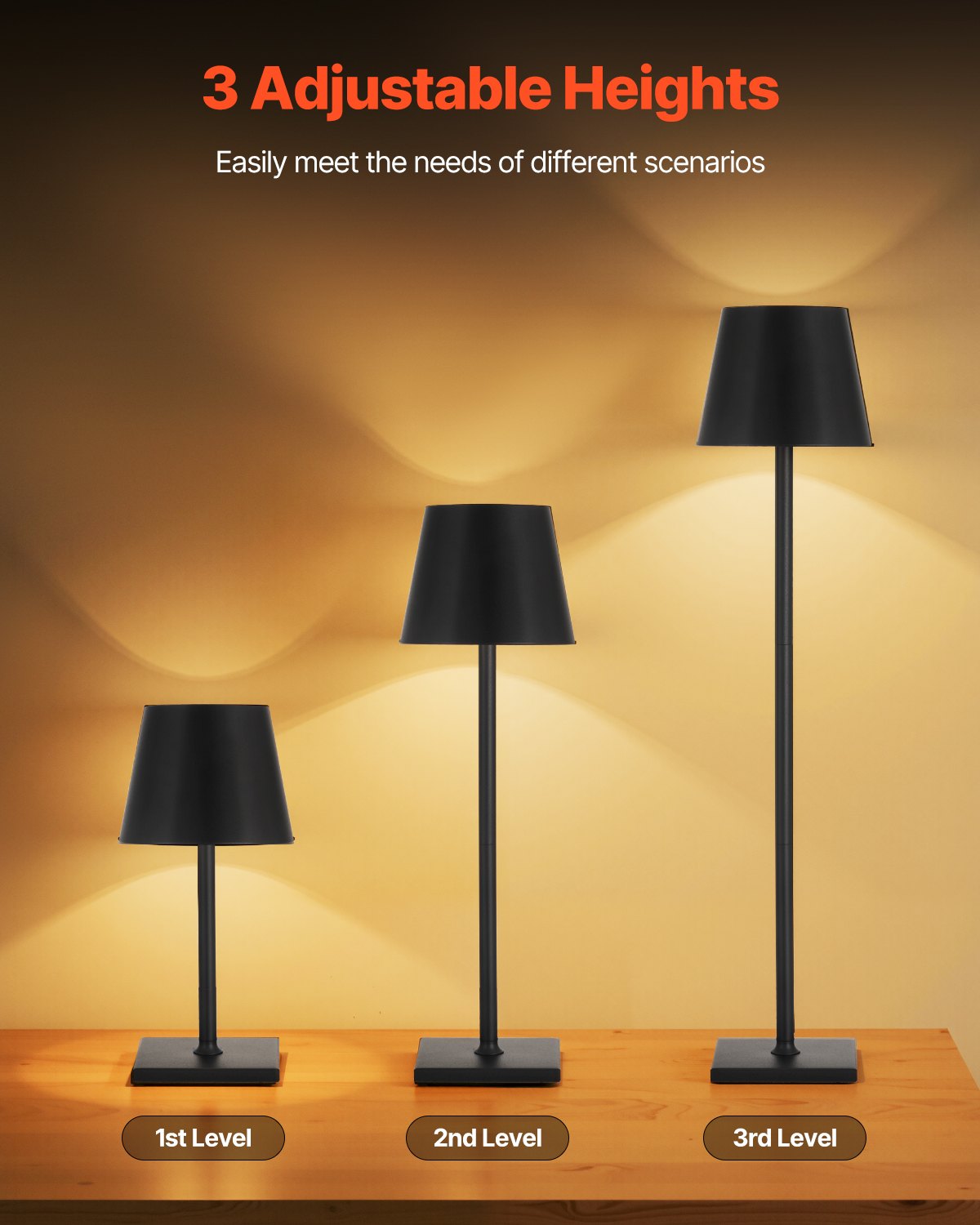 Midnight Elegance - Cordless Table Lamp Set