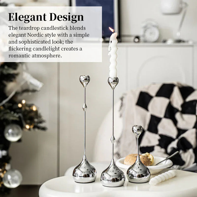 Silver Candelabra - Fancy Schmancy Candlelight - Junebug Jewels