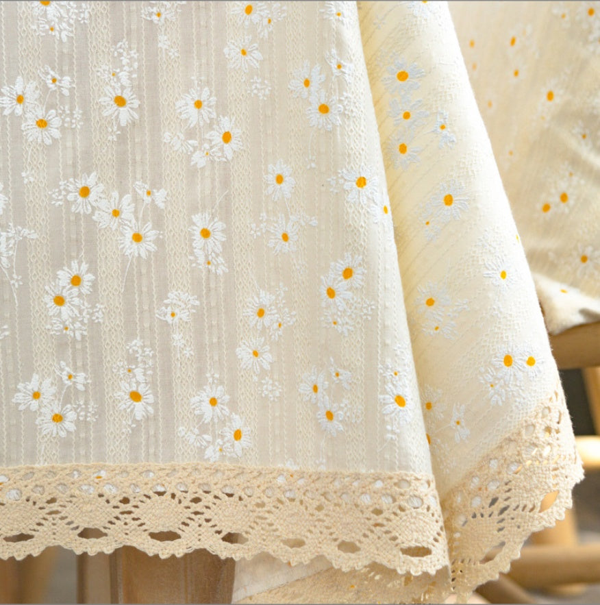 Garden Party Perfection - Floral Tassel Tablecloth