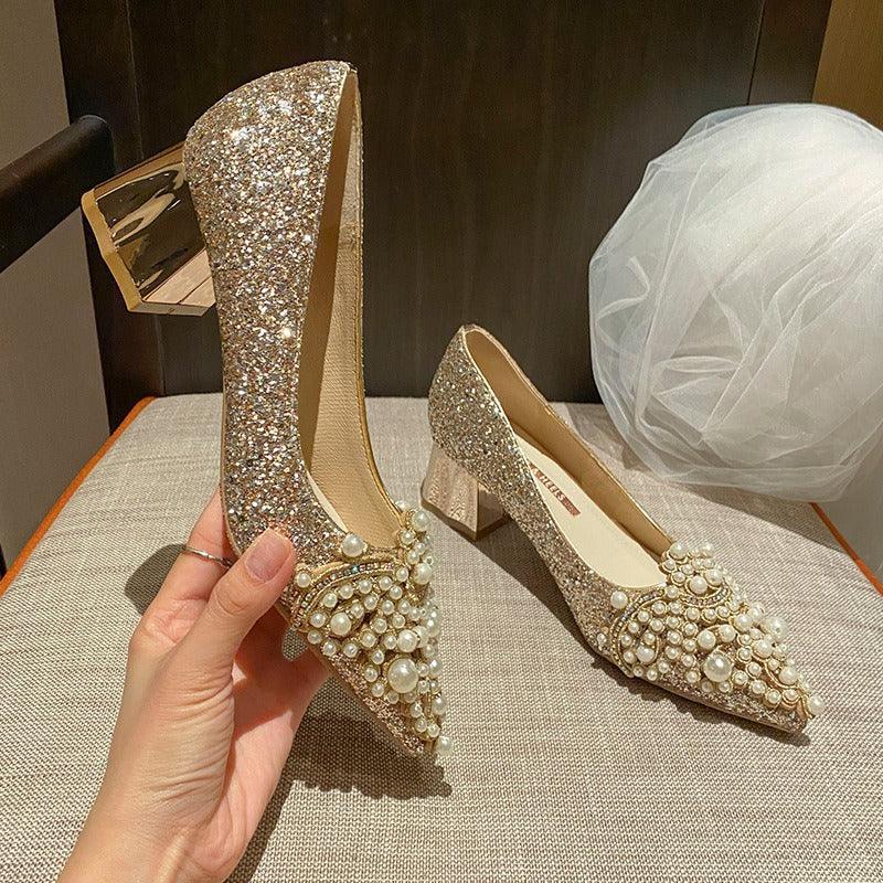 French Wedding Heels - Walkin' Down the Aisle - Junebug Jewels