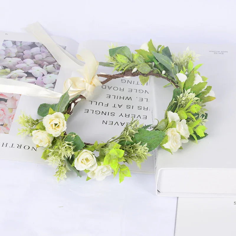 Green Flower Garland - Garden Party Pretty - Junebug Jewels