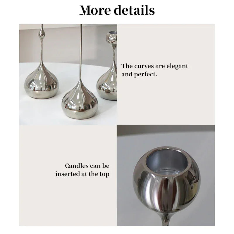 Silver Candelabra - Fancy Schmancy Candlelight - Junebug Jewels