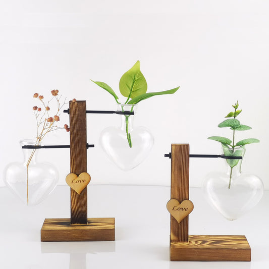 Sweet Nothins' Glass & Wood Display Vase