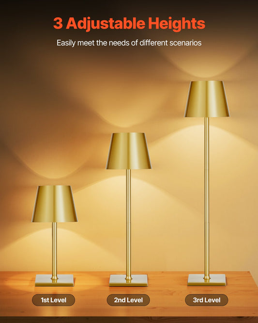 Golden Glow - Cordless Table Lamp Set