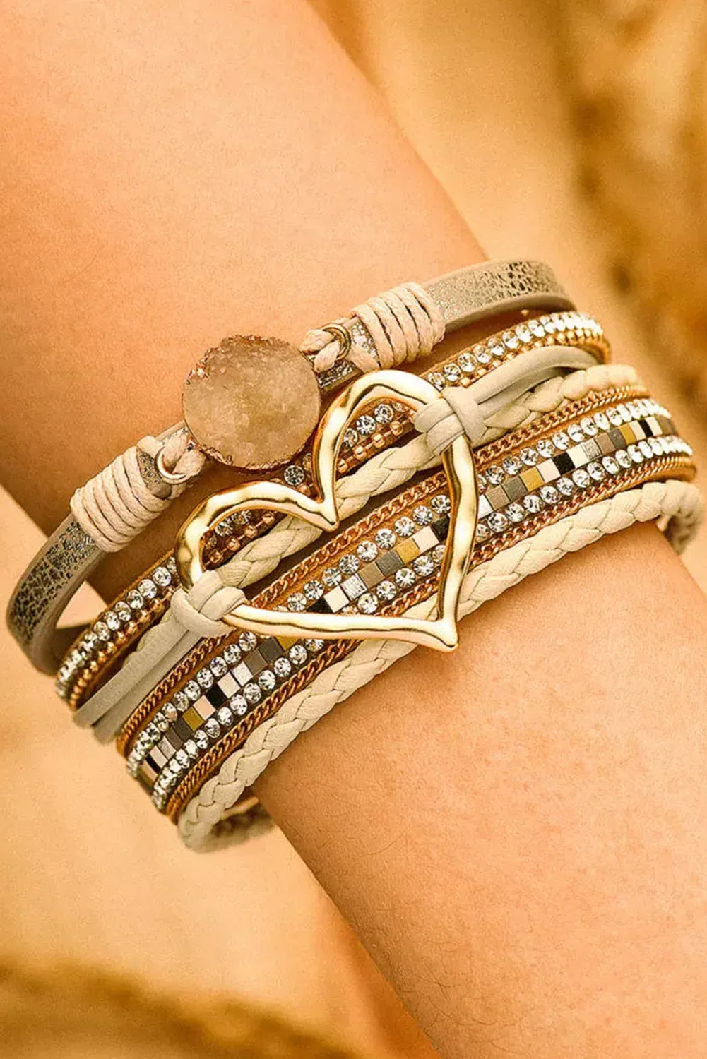 Boho Heart Bracelet - Sparklin' Darlin' Bridesmaids Gifts - Junebug Jewels